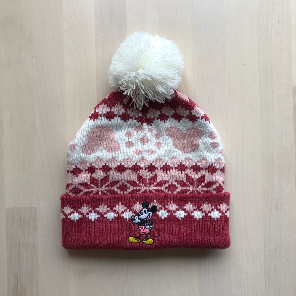 New Disney Mickey Mouse Pom Beanie Hat